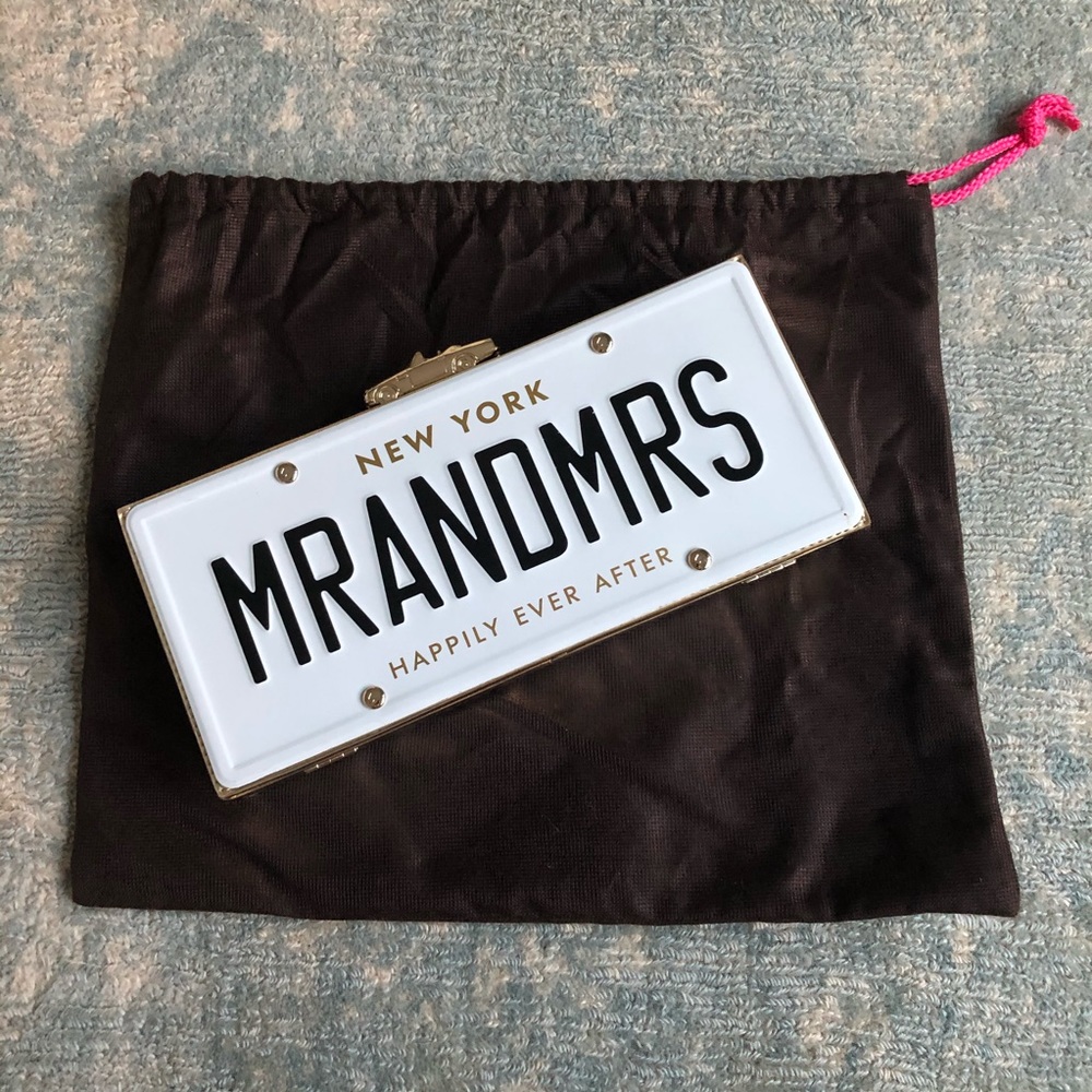 Kate spade wedding belles license plate purse